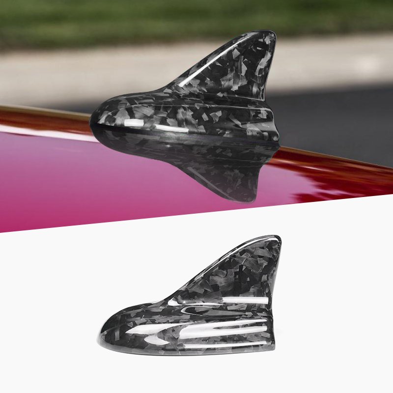 Shasha Carbon Fiber Roof Antenna Decoration Shell Carbon Fiber Car Accessories for Dodge Challenger SRT 2008-2023