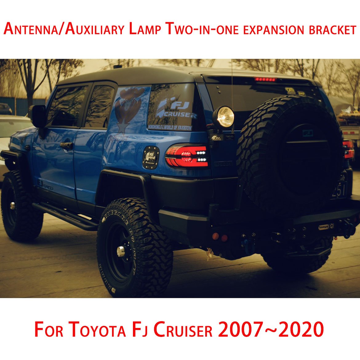 Auxiliary Lamp Mount for Toyota Fj Cruiser Antenna Bracket Reversing Rear Lights Fj Cruiser Modification Accessories