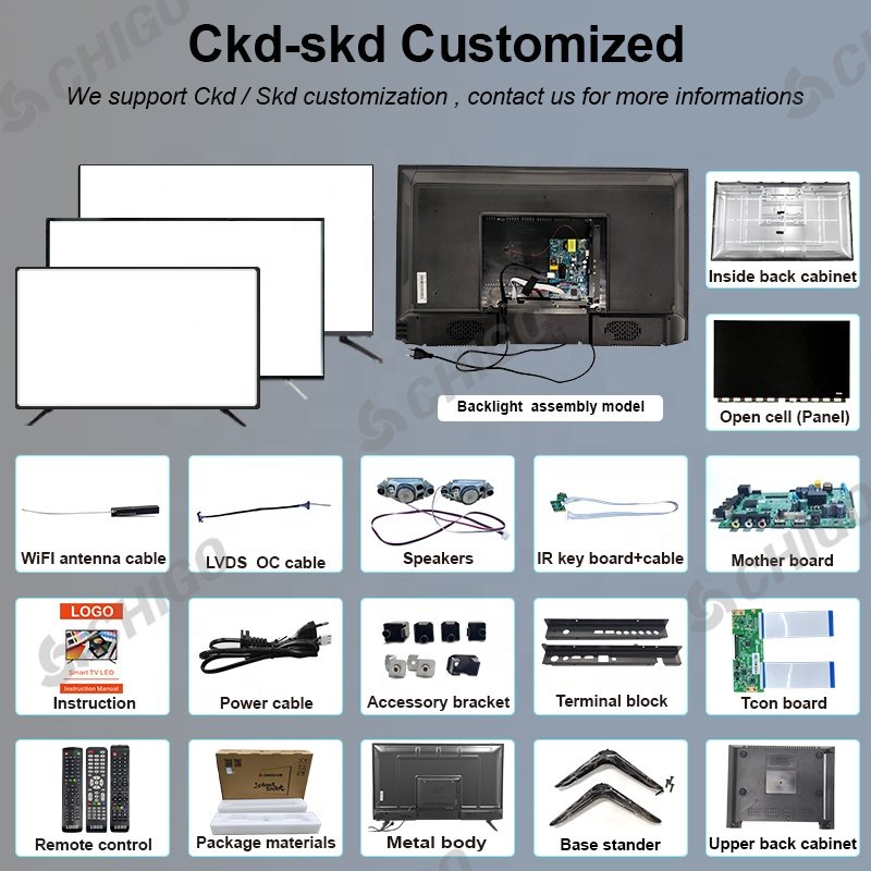 4K LED Android Smart TV China Hot Sale 32 40 42 50 65 75 Inch Flat Screen HD LED TV LCD 32 50 55 Inch Television Black OEM Hotel