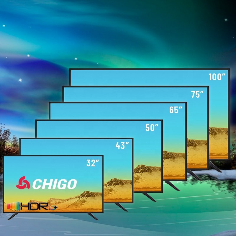 4K LED Android Smart TV China Hot Sale 32 40 42 50 65 75 Inch Flat Screen HD LED TV LCD 32 50 55 Inch Television Black OEM Hotel