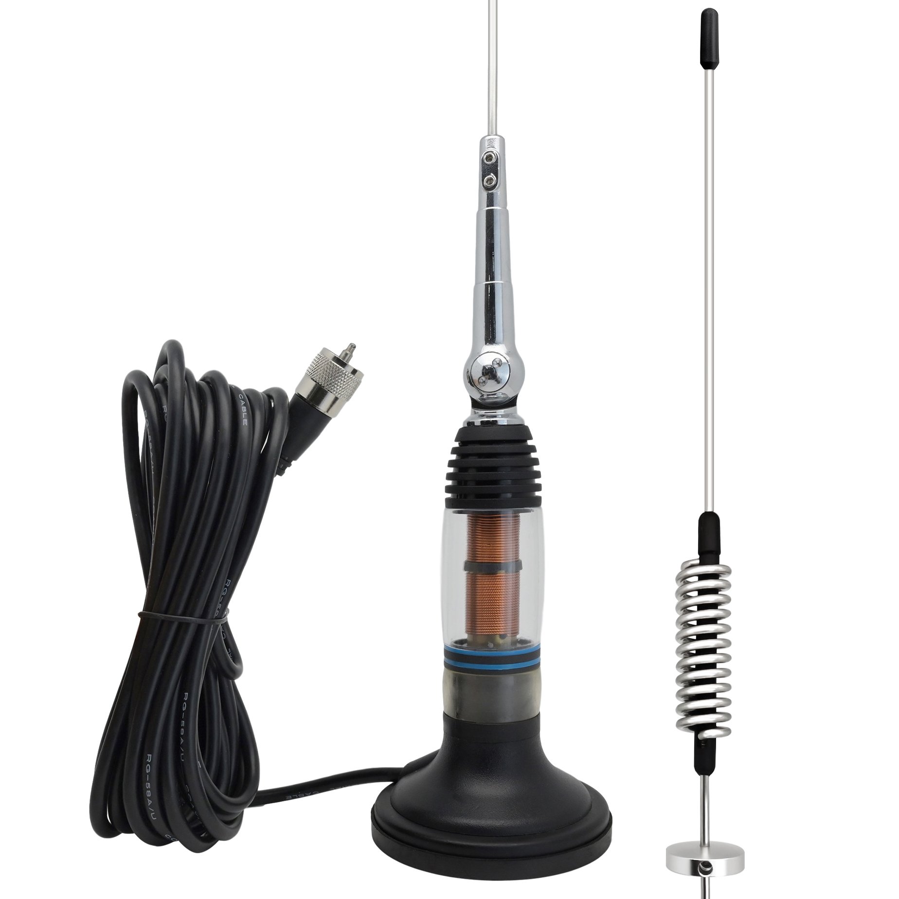 High Performance Cb Radio Antenna Outdoor Omni 4*4 Truck Antenna Whip 433mhz 920mhz Aerial Magnet 88-108 Fm