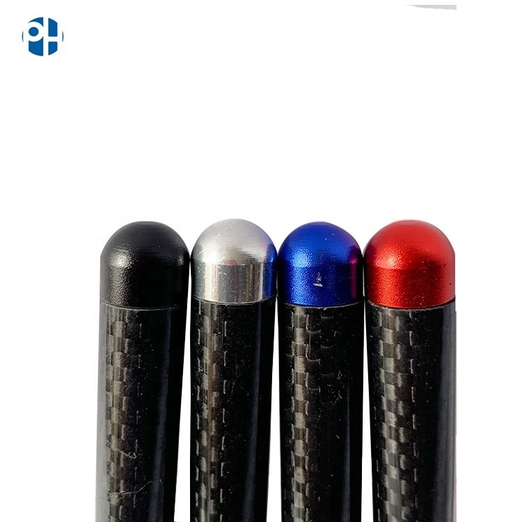 8CM Universal Black Real Carbon Fiber Aluminum Short Screw-On Mast Car Antenna