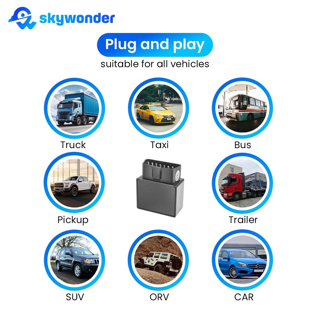 SKYWONDER C30 Low Price Car Tracker OBD GPS 4G With Google API Voice Monitor Overspeed Alarm