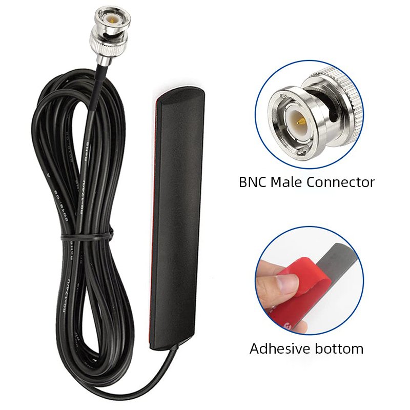 VHF UHF Coaxial Antenna for Car Truck Adhesive Mount Ham Radio Amateur Mobile Scanner with BNC Male Patch for Vehicles