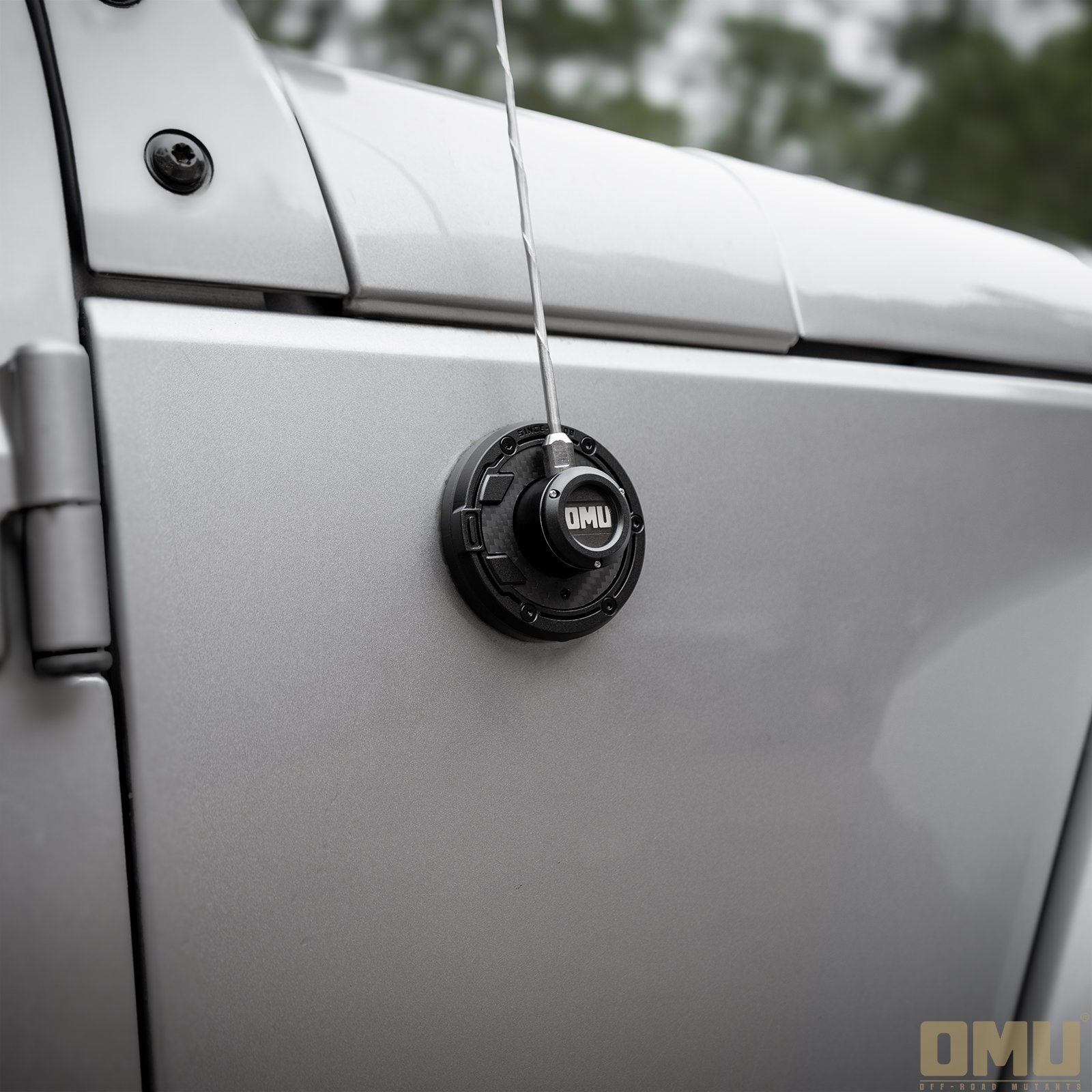 OMU Aluminum&Carbon Fiber Antenna Base Cover for Jeep Wangler JL/JK/JT Offroad Accessory Maiker Manufacturer