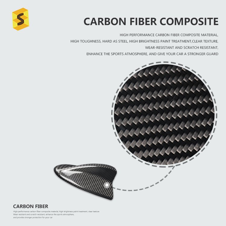 ES Direct Manufacturer Sport Style Fiber Carbon Decorative Car Shark Antenna for MINI E90 E92 M3