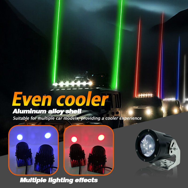 New Custom 2PCS Laser Led Whip Lights Rgbw Remote RGB Laser LED Whip Light Blue Green Red Laser Beam Lights for Cars