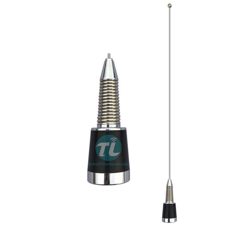 UHF nmo antenna 400-470mhz UHF stainless steel whip car antenna with spring base