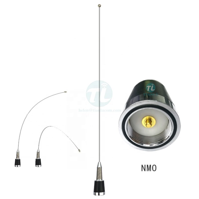UHF nmo antenna 400-470mhz UHF stainless steel whip car antenna with spring base