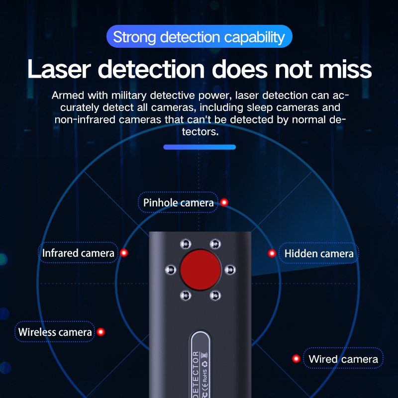 Factory Direct Sale T1 Camera Detector Business Travel Hotel Privacy Security Anti-snooping Peeping Car GPS Locator Finding