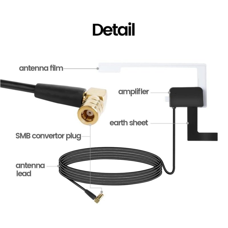 Dab Car Antenna with Signal Stabilization Receiver Am Fm Patch for Car Dab Radio