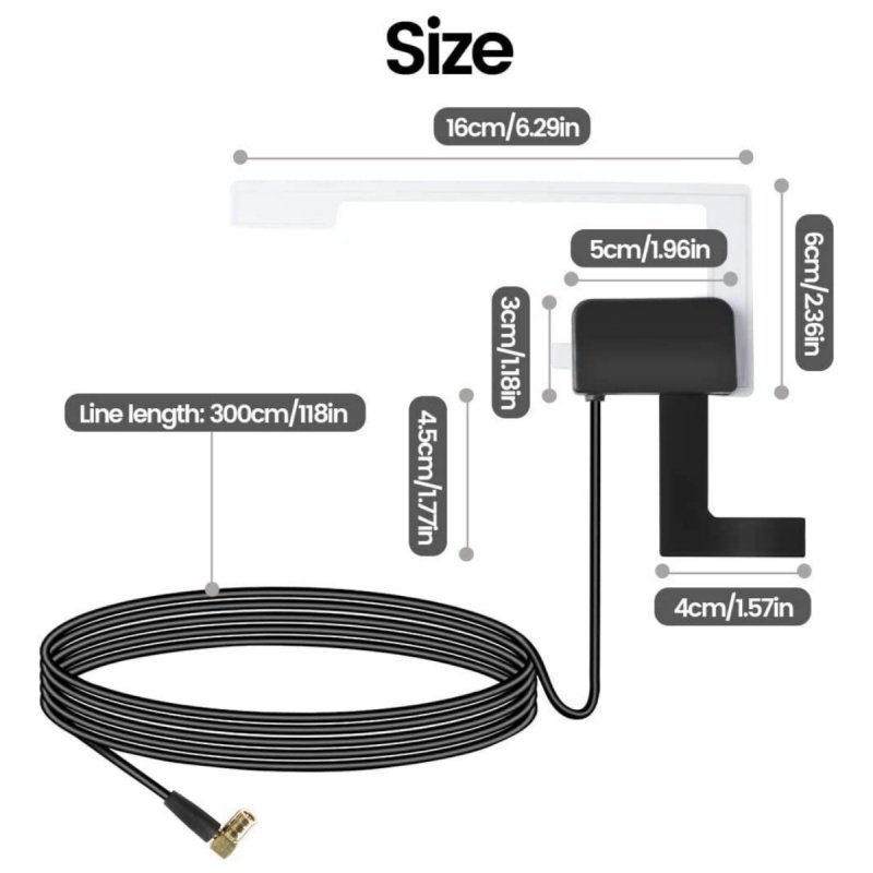 Dab Car Antenna with Signal Stabilization Receiver Am Fm Patch for Car Dab Radio