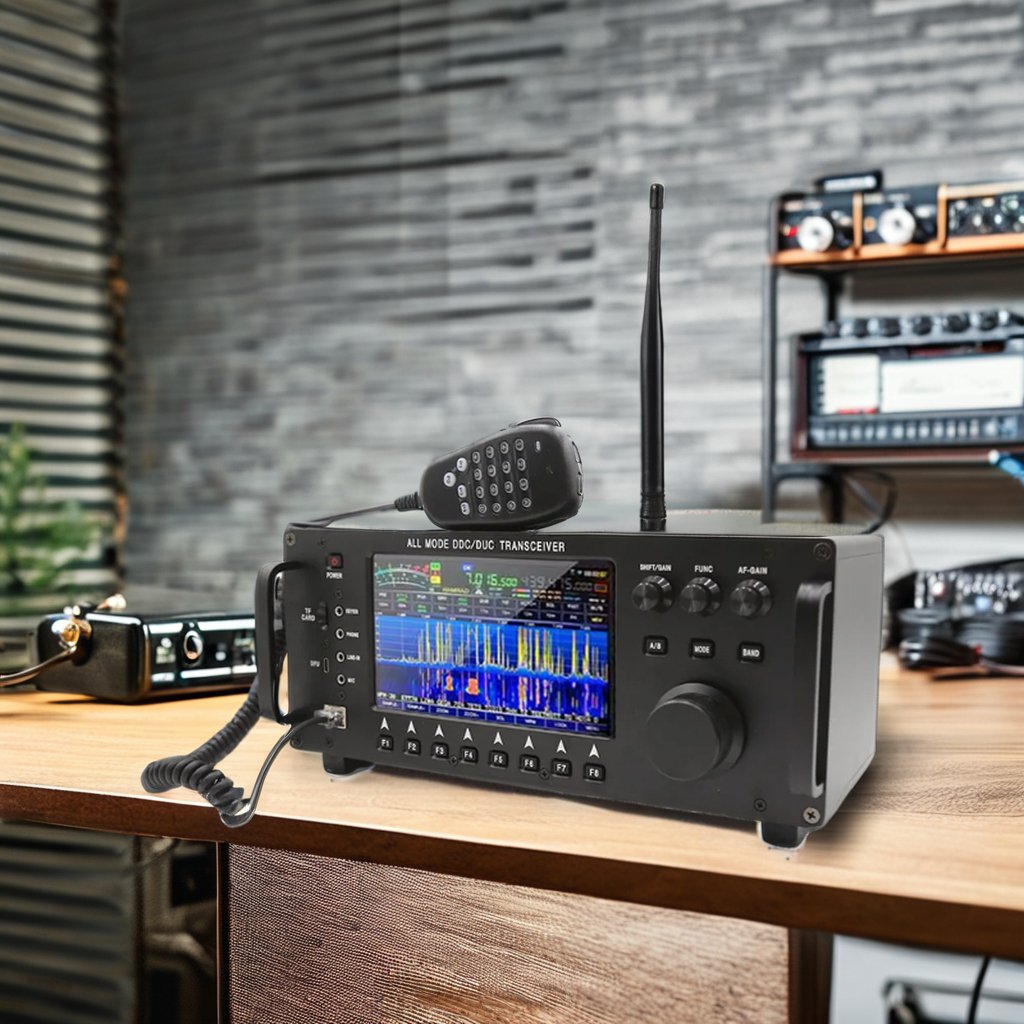 100W SSB CW Walkie Talkie DDC DUC All Mode Amateur Ham Radio 0.5-750MHZ Built-in Antenna Tuner HF Transceiver