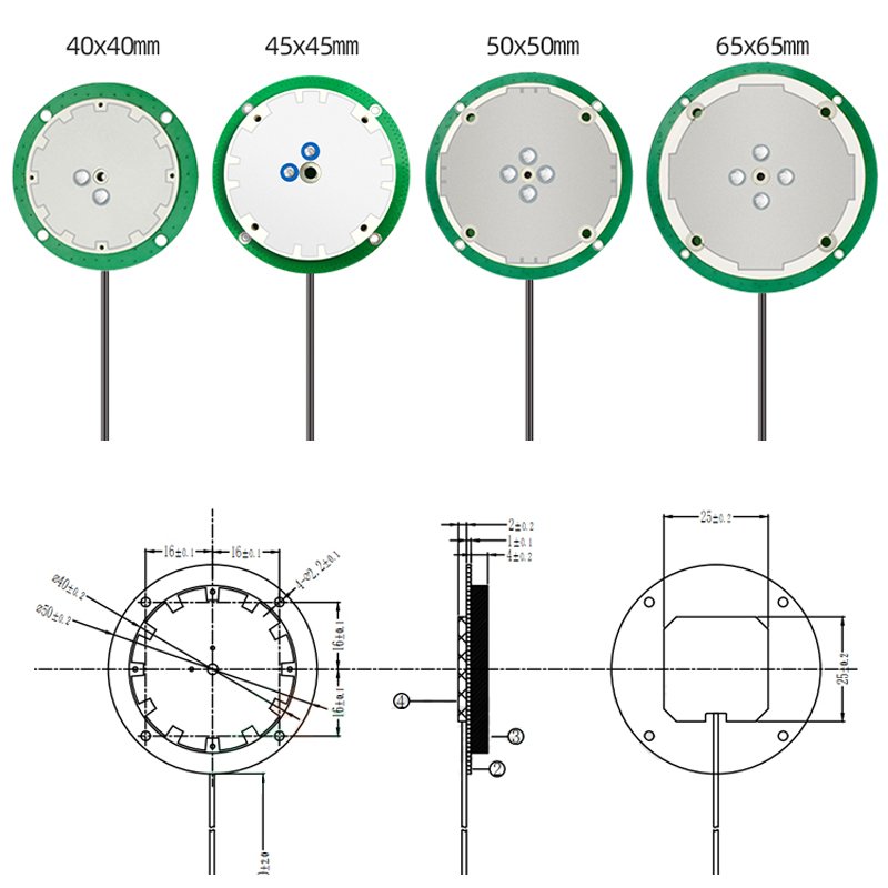 RY RTK five-star single frequency GPS Beidou GLONASS built-in ceramic high-precision GNSS satellite positioning antenna