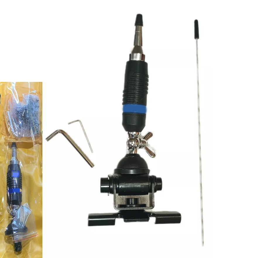0MHZ Alan9 antenna for decoration three colors black/blue/red optional and stainless steel whip +black rb400 bracket