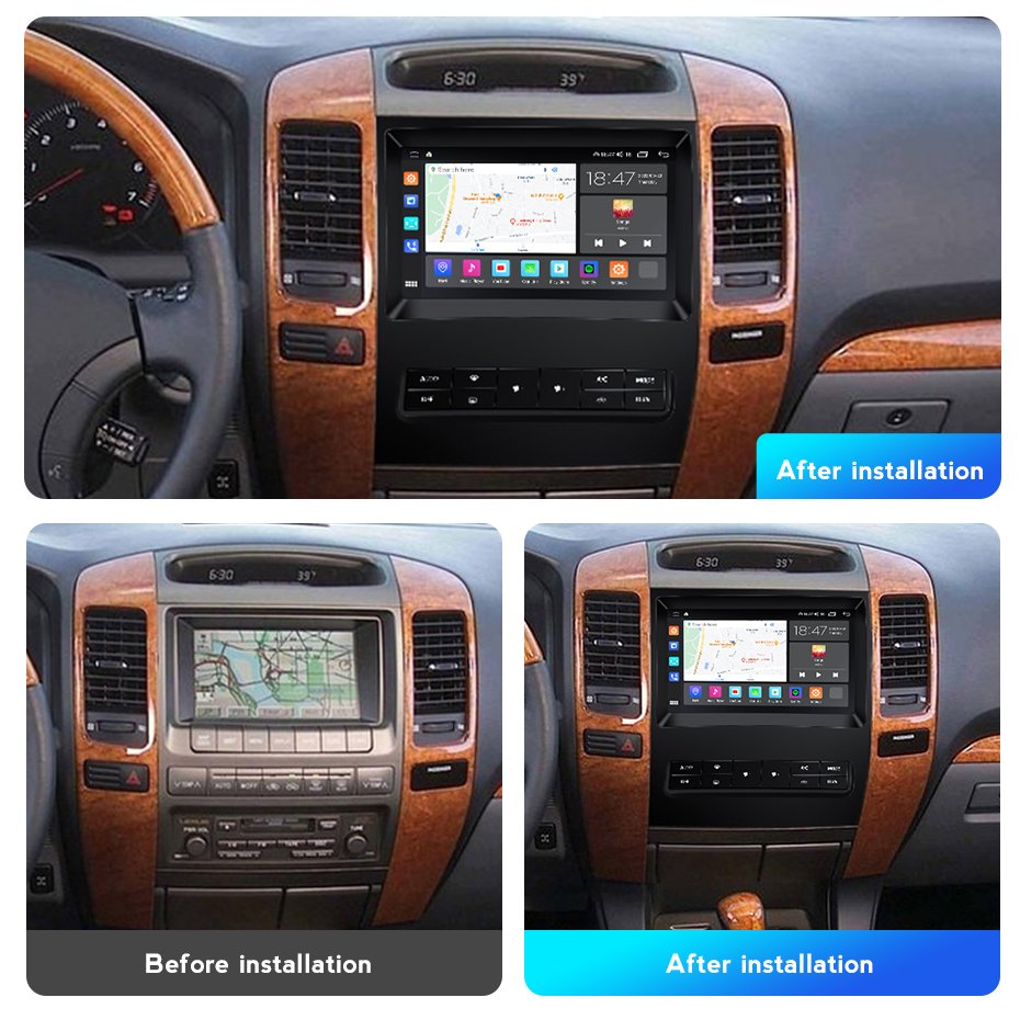 M6 PRO Android 12 Gps Car Video for Toyota Land Cruiser Prado/Lexus GX470 J120 2002-2009 Voice Control Car Radio