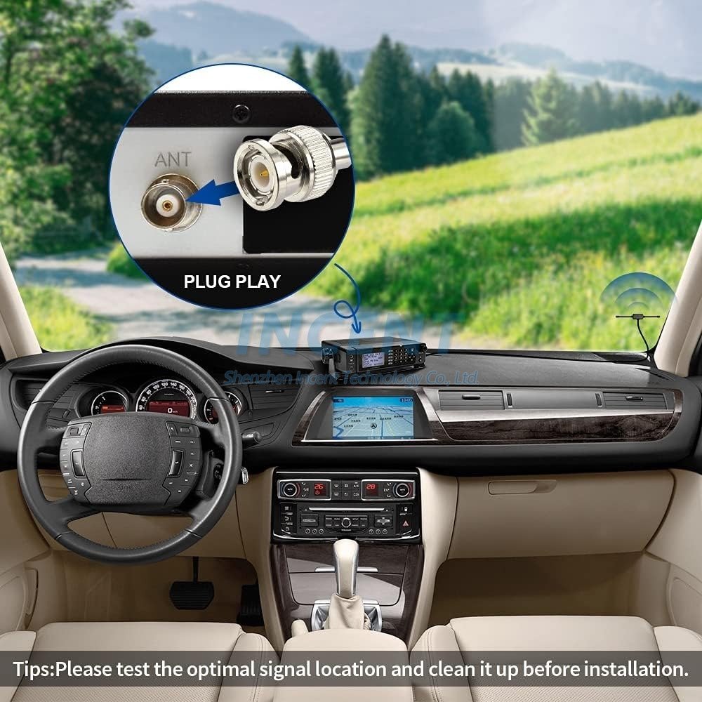 VHF UHF Car Truck Scanner Adhesive Mount Antenna Compatible with Uniden Bearcat Whistler Radio Shack Radio Scanner