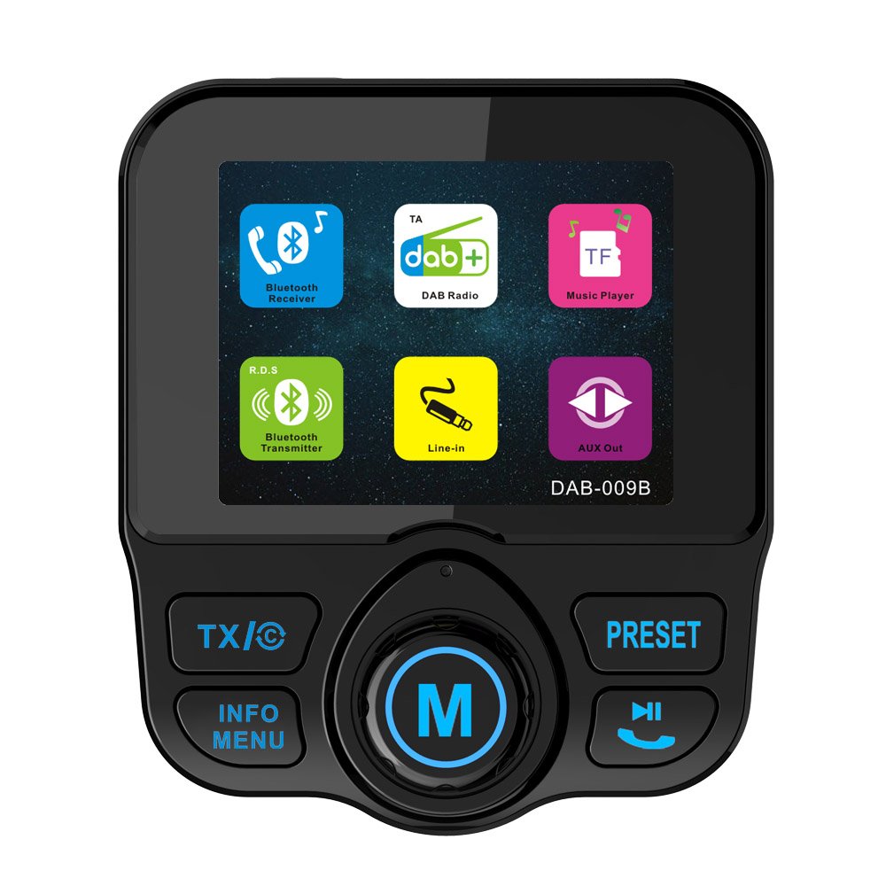 High Quality Auto Scan Radio 2.4"TFT Bluetooth 4.2 Car bluetooth Adapter Usb Charger Wireless Car Adapter with Active Antenna