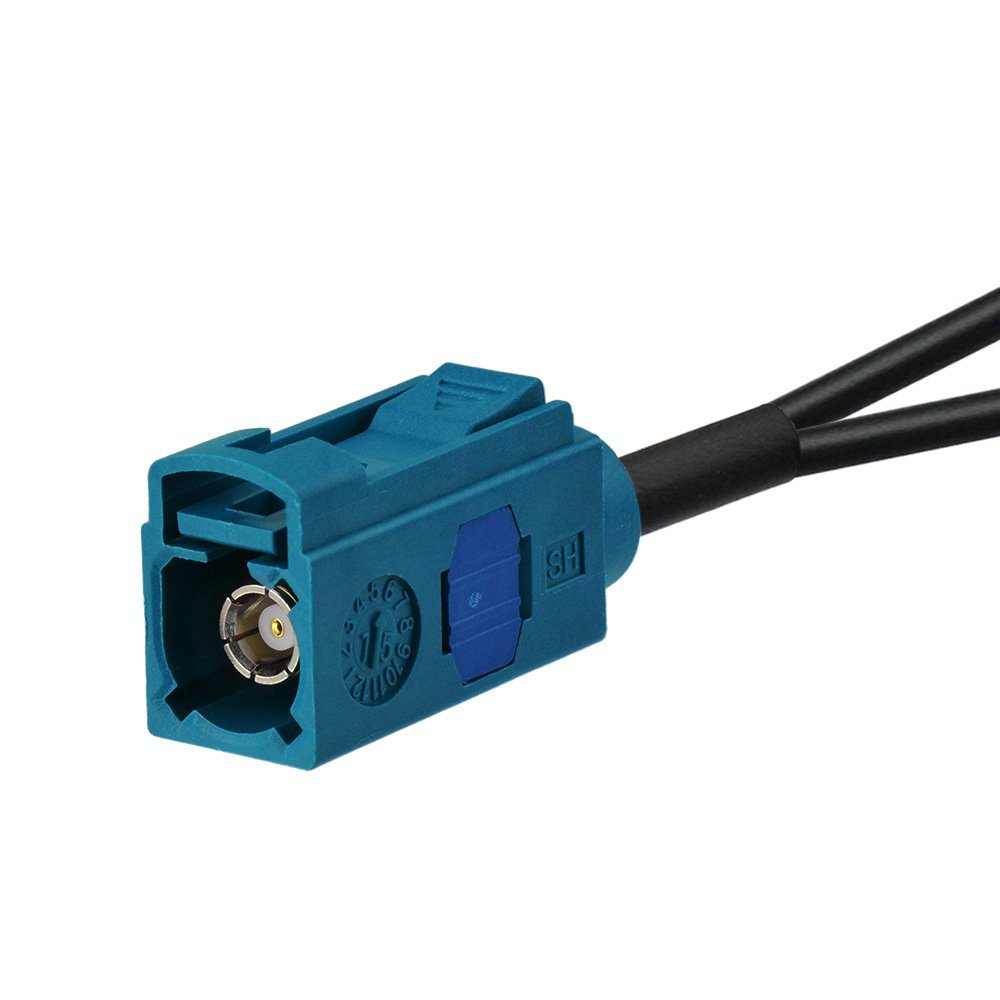 FM AM Radio Antenna Adapter Cable Fakra Z Female Male to DIN Connector Cable 6 inch for Car Stereo Audio HD Radio Head