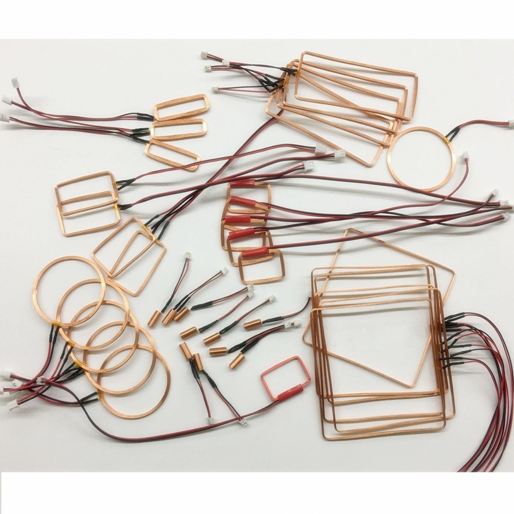 Taidacent Remote Car 13.56mhz Winding Coin Copper Wire Inductor Adhesive RFID Reader Air Coil Round 125khz Rfid Coil Antenna
