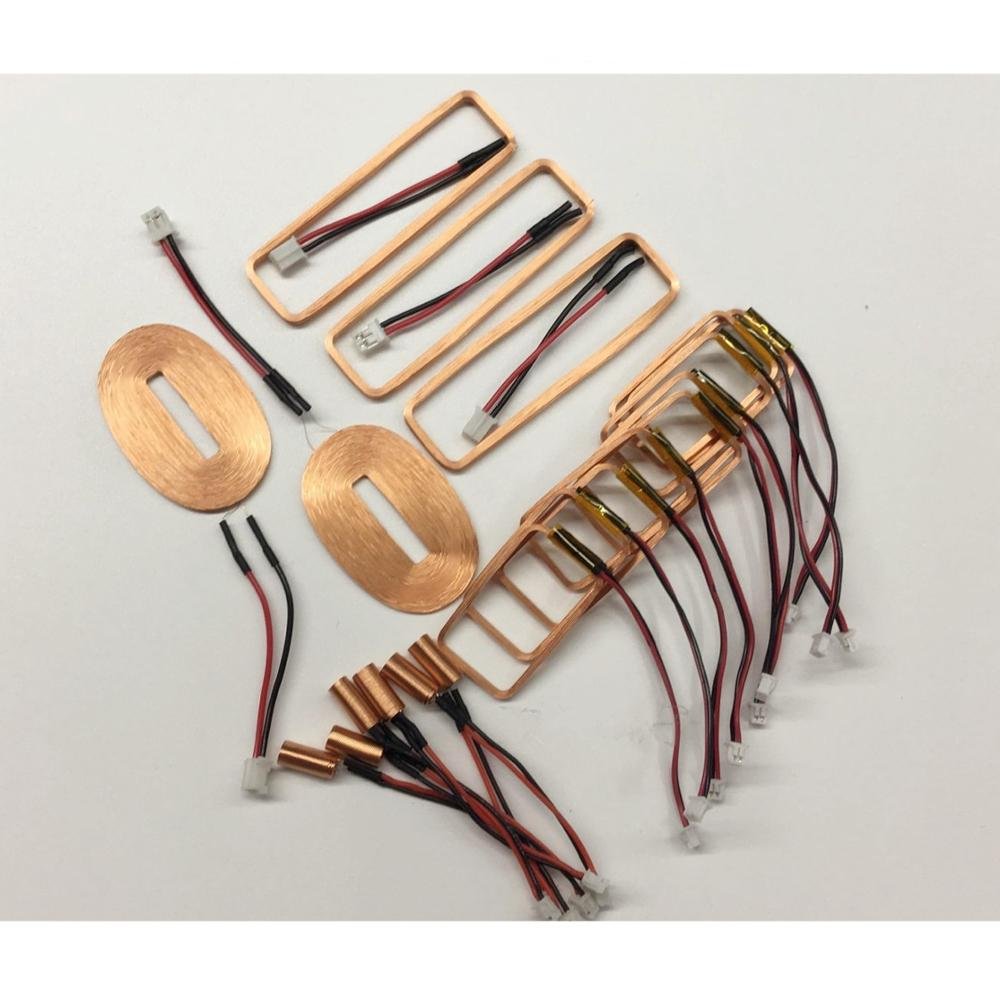 Taidacent Remote Car 13.56mhz Winding Coin Copper Wire Inductor Adhesive RFID Reader Air Coil Round 125khz Rfid Coil Antenna