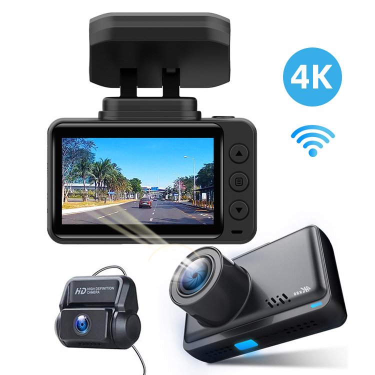 EGO Recorder Parking Interior Video Waterproof Monitors 2.45 Inch Lcd Gps hd Dashcam Nexar Dash Cam Wifi 4k Car Camera
