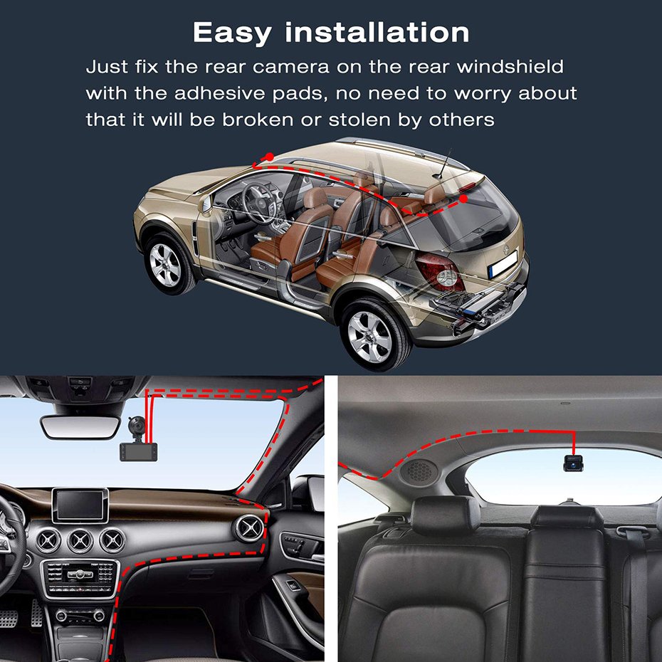 EGO Recorder Parking Interior Video Waterproof Monitors 2.45 Inch Lcd Gps hd Dashcam Nexar Dash Cam Wifi 4k Car Camera