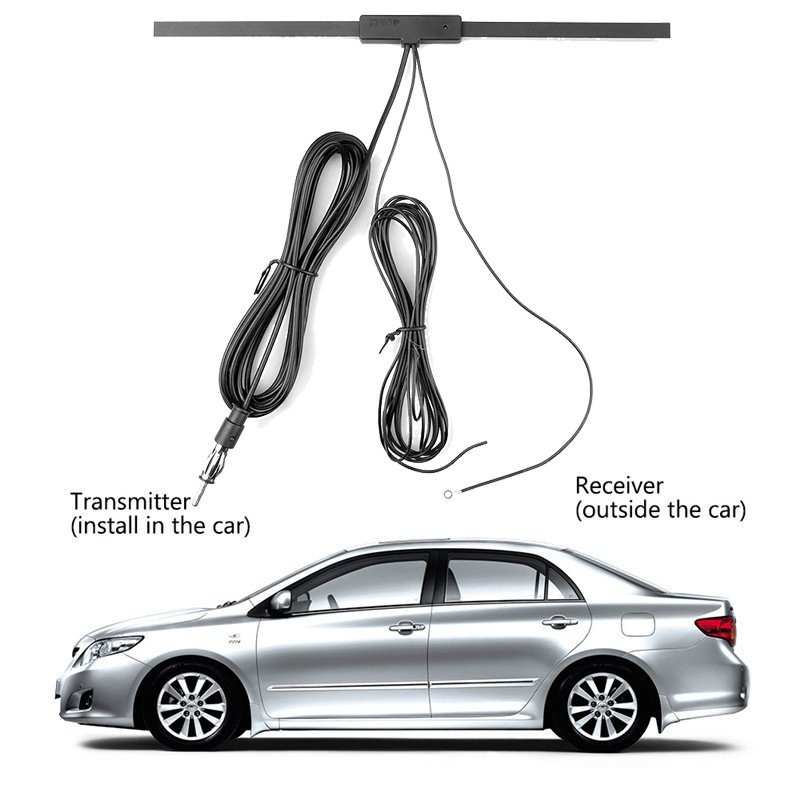 12V Car AM FM Radio Antenna with Signal Amplifier DAB Compatible for Multiple Car Models Signal Antennas