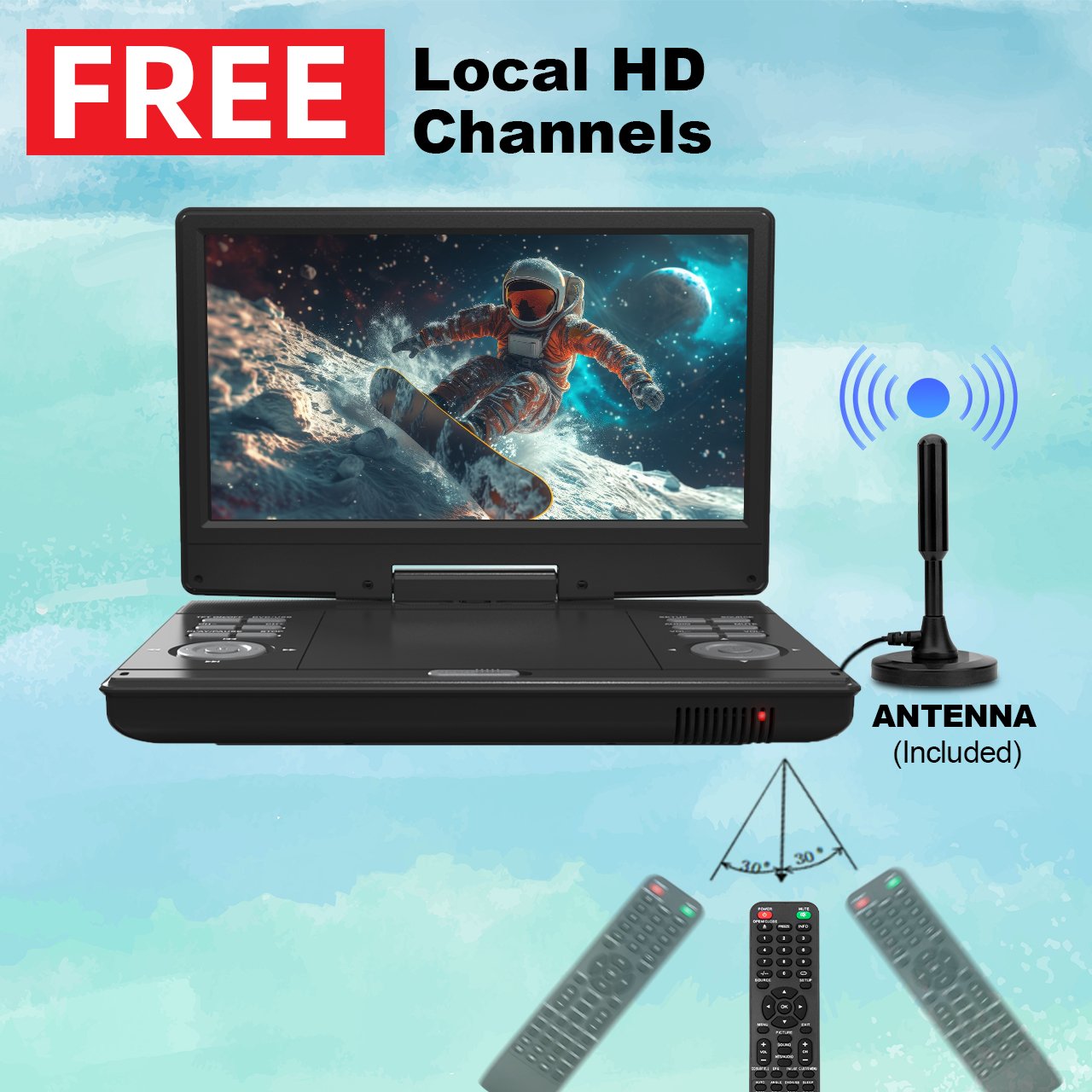 12 Inch More Realistic Audio Experience Wholesale Portable Dvd and Vcd Player
