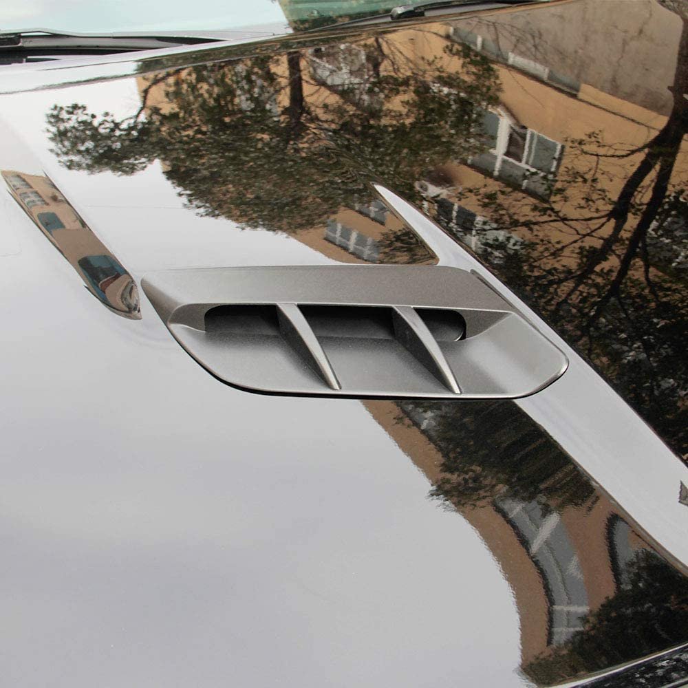 Engine Hood Air Outlet Vent Moulding Cover Trim for Dodge Challenger 2015-2021 Sxt (Matte Black)
