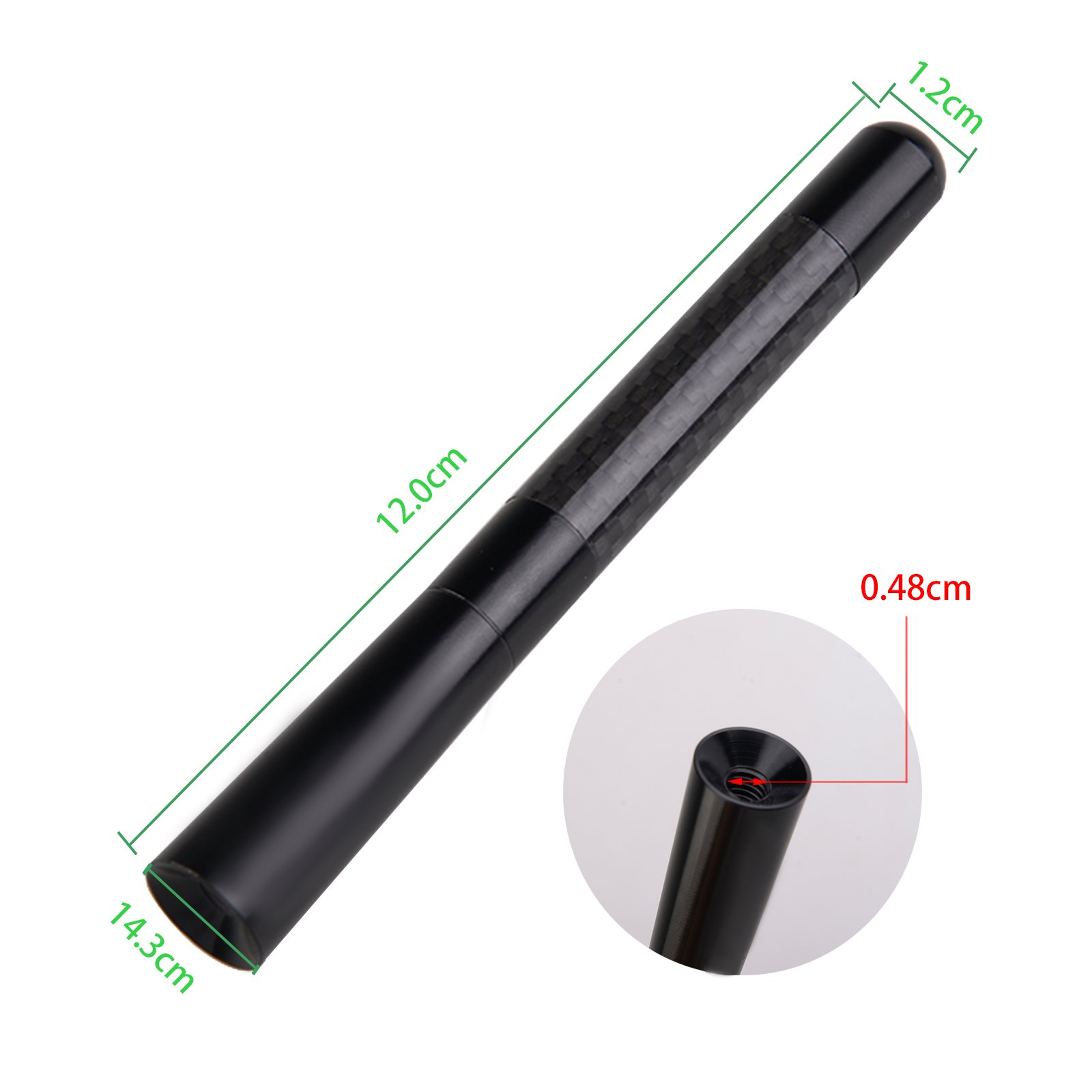 Universal Car Antenna Carbon Fiber Screw Aluminum Car Radio Antenna