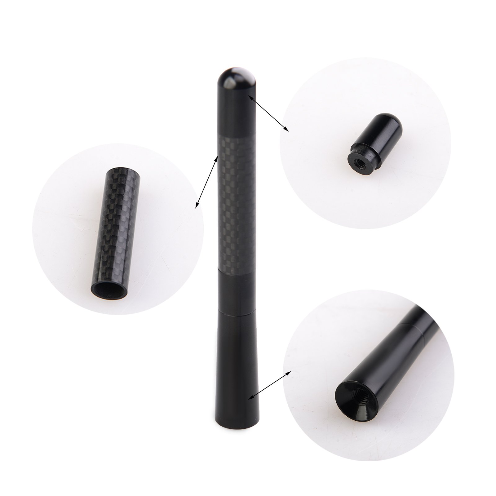 Universal Car Antenna Carbon Fiber Screw Aluminum Car Radio Antenna