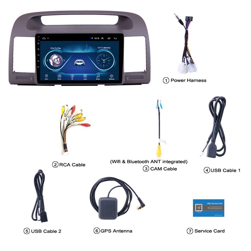 Android 10 Car DVD Multimedia Player for Toyota Camry 2002 2003 2004 2005 2006 Autoradio CAR GPS Navigation Radio(98be64ee)
