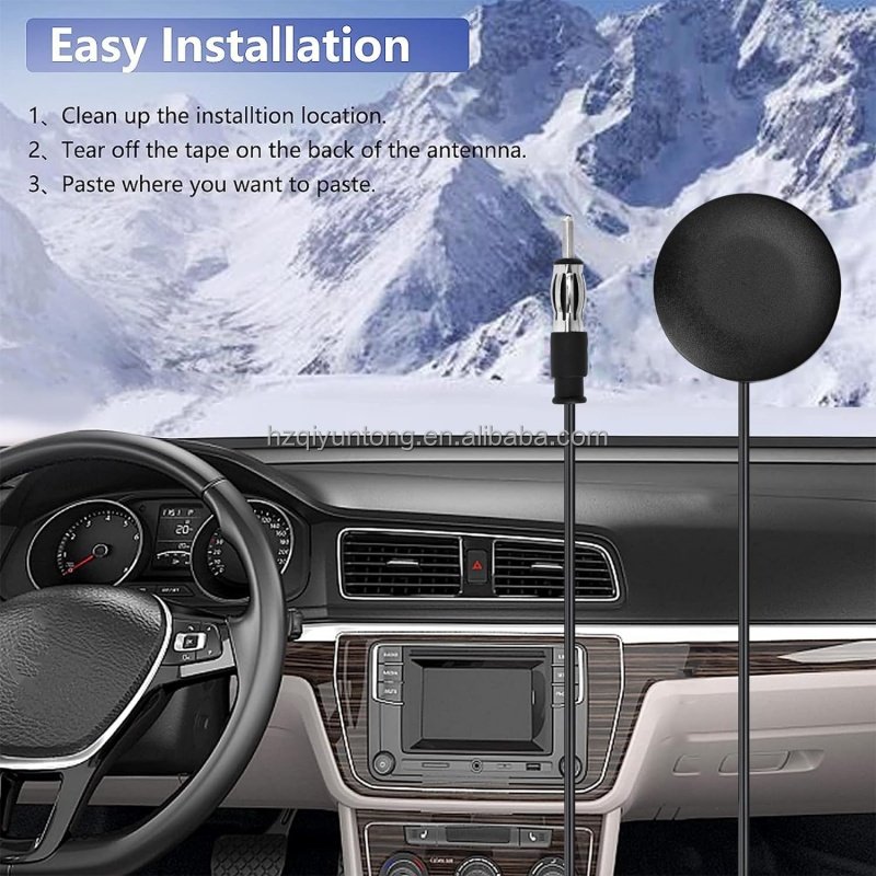 Universal Auto Radio FM Antenna Signal Amp Amplifier Marine Car Vehicle Boat RV Signal Enhancer Device Car Antenna