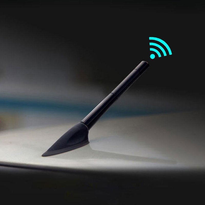 Car Modification Carbon Fiber Antenna 12cm, Easy to Install, No Drilling, Car Roof Radio Decoration.