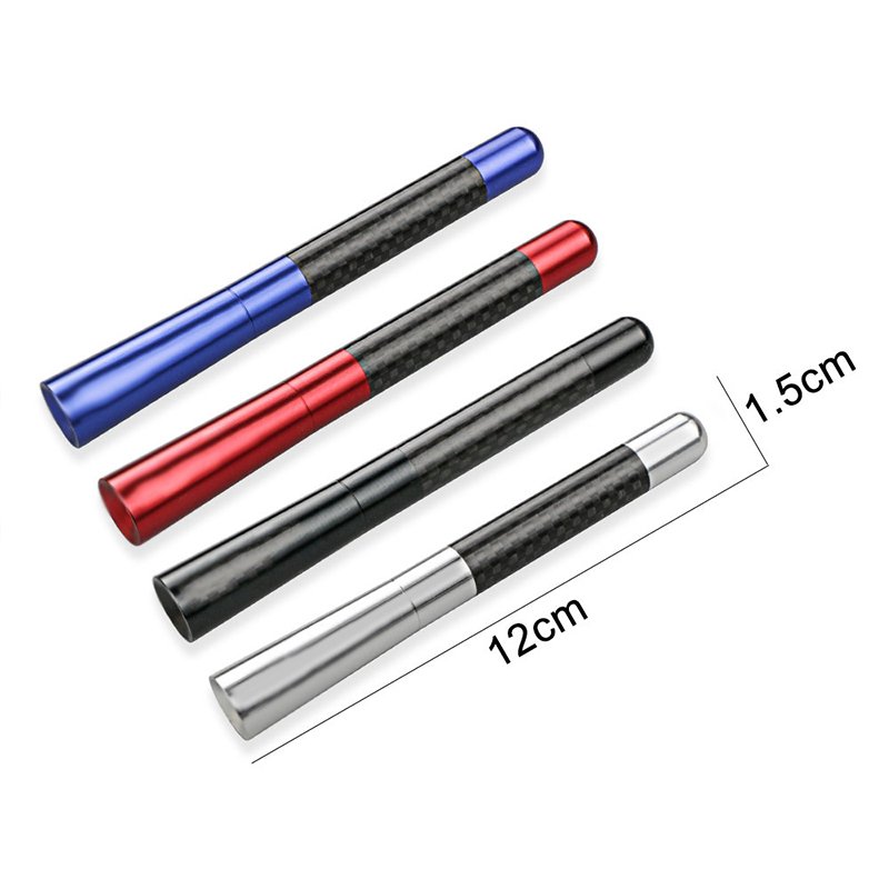 Car Modification Carbon Fiber Antenna 12cm, Easy to Install, No Drilling, Car Roof Radio Decoration.