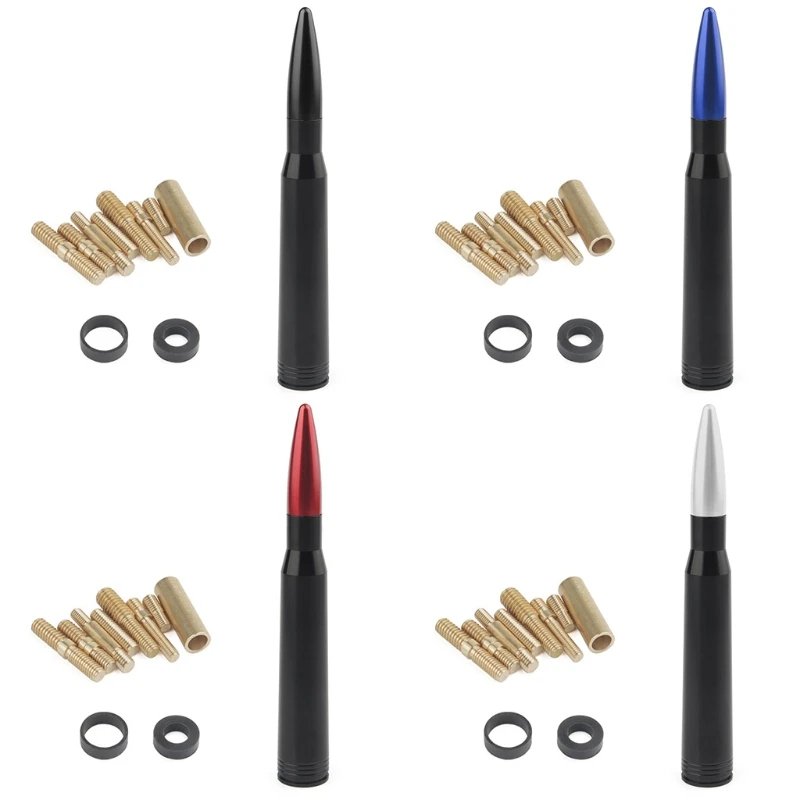 Universal Bullet Antenna Car Vehicle Replacement AM/FM Radio Signal for Car SUV Truck Most Auto Cars Antenna Accessories