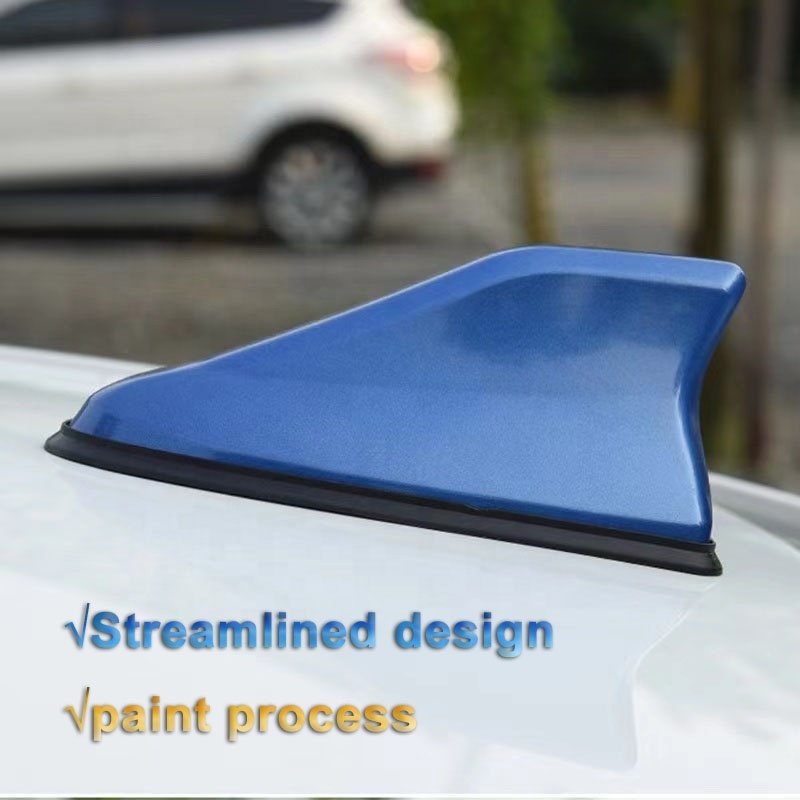 Roof Rear Wing Modification Non-Punching With Signal Radio Waterproof Car Decoration Shark Fin Antenna