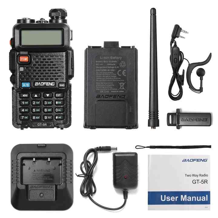 BAOFENG Walkie Talkie GT-5R Dual Band Two Way Radio FCC Compliant Version of UV-5R Ham Radio Intercom Handheld Supports Chirp