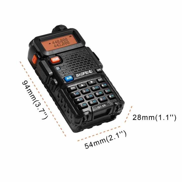 BAOFENG Walkie Talkie GT-5R Dual Band Two Way Radio FCC Compliant Version of UV-5R Ham Radio Intercom Handheld Supports Chirp