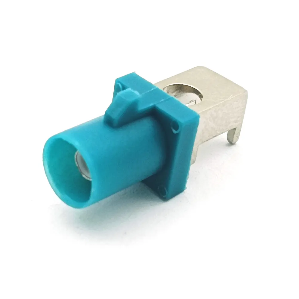 90 Degree Right Angle Waterblue Fakra Male Connector PCB Solder RG174 Cable Crimp Connector for Car GPS Radio Antenna