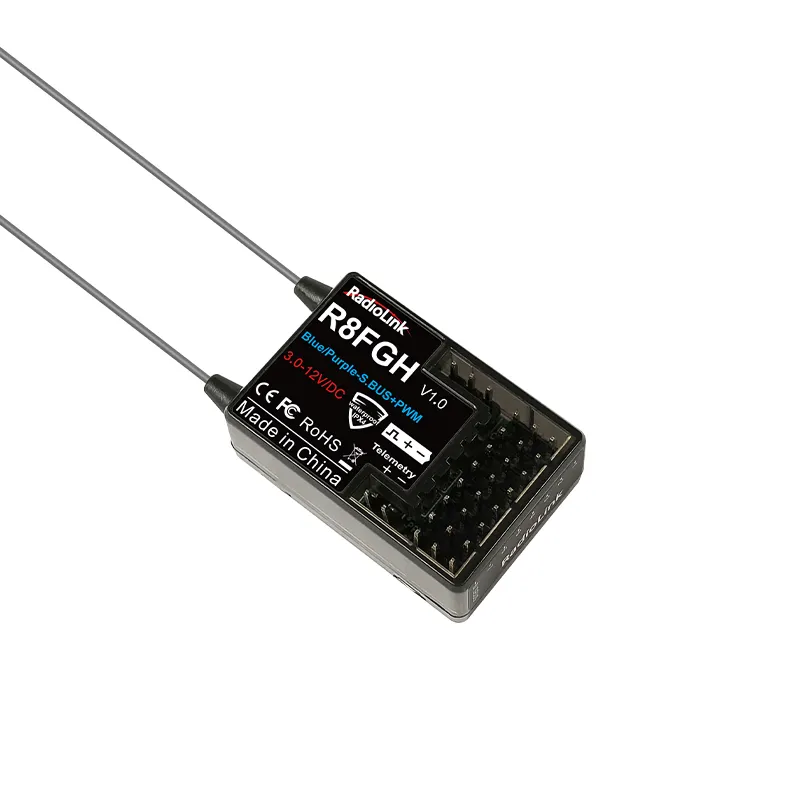 Manufacturer Radiolink R8FGH 8-Channel Dual Antenna Receiver 600m Control Distance Gyro Integrated PWM and SBUS Signal-supported