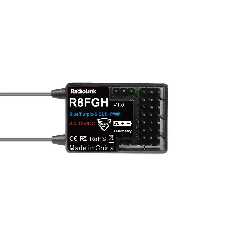 Manufacturer Radiolink R8FGH 8-Channel Dual Antenna Receiver 600m Control Distance Gyro Integrated PWM and SBUS Signal-supported