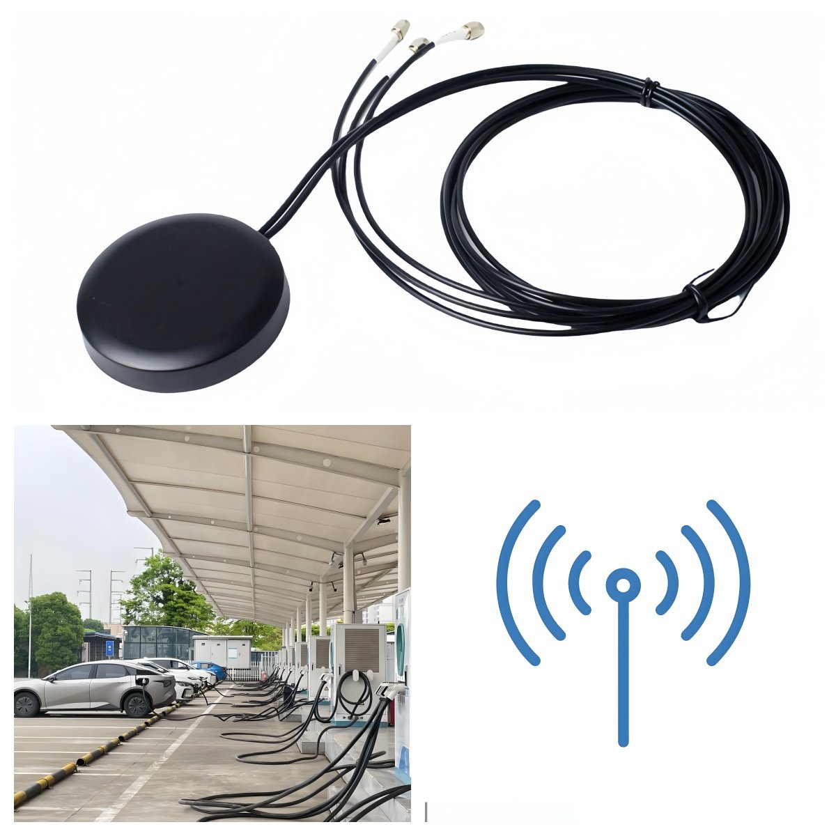 Combined Antenna 4G / BT/ GNSS MIMO Charging Station IoT 820-2690MHz 2400-2500 MHz 1555MHz~1590MHz SMA Customizable
