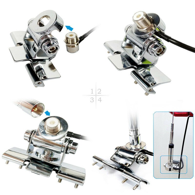 Nagoy RB400 RB-400 Professional Stainless Steel Movable Mounting Clip For antanna SG-7900 Car Radio KT-8900 KT-UV980
