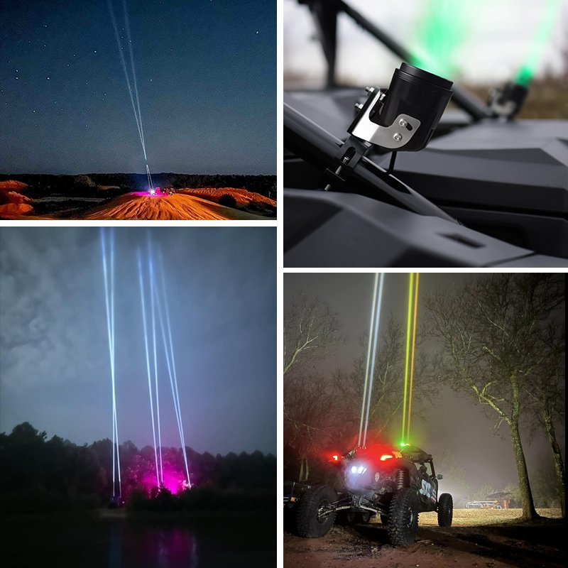 LED Whip Antenna Green Blue Yellow White Color Flag Light Flag Antenna Light