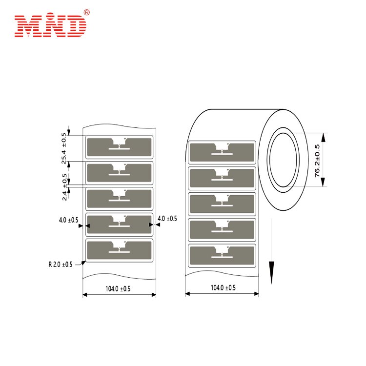 9654 Long Range 860-960mhz H3/H9 19*93mm Inventory Passive UHF RFID Tag for Pallet Tyre Windshield Vehicle Management