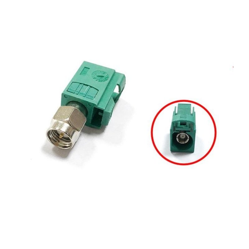 FAKRA Female a Type to SMA Male Interseries Adapter for AM/FM Satellite Radio GPS 4G/5G Cellular Bluetooth SMA Coax Cables