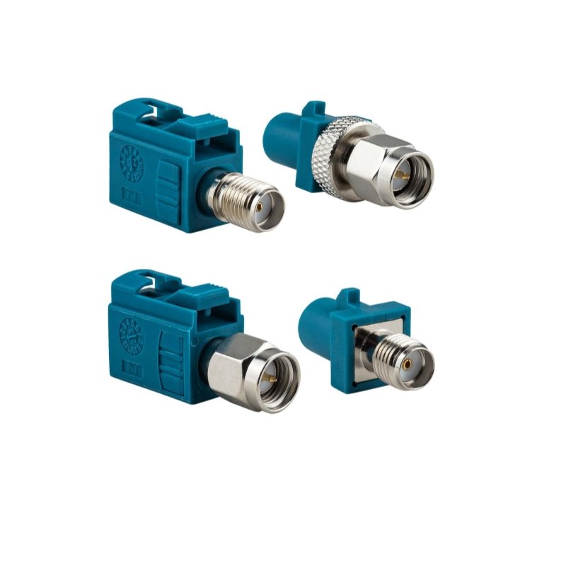 FAKRA Female a Type to SMA Male Interseries Adapter for AM/FM Satellite Radio GPS 4G/5G Cellular Bluetooth SMA Coax Cables