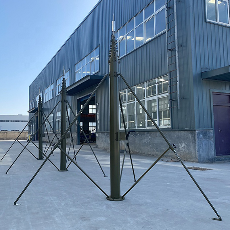 18m 20m 25m Telescopic Antenna Mast For Hf, Vhf, Uhf And Shf Wireless Communications
